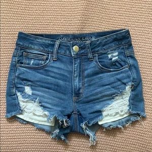 American Eagle high-rise denim shorts